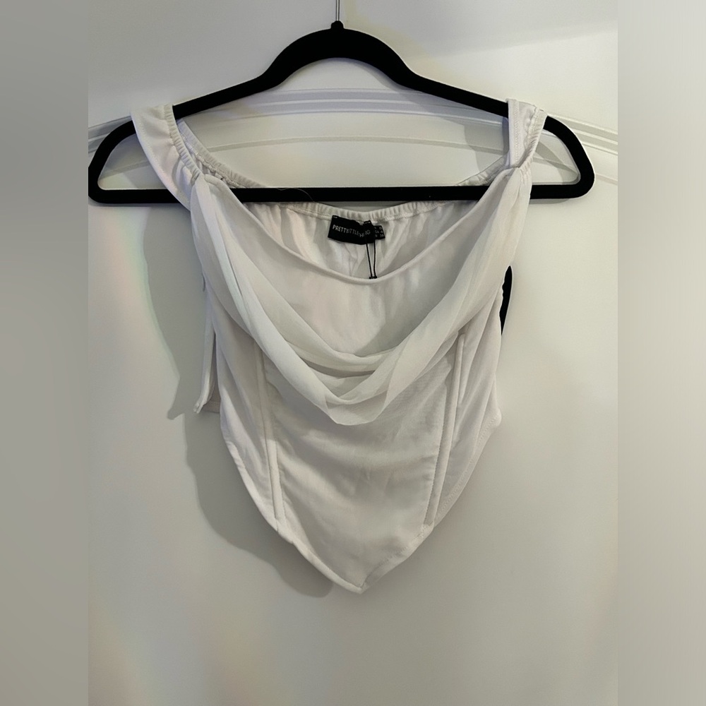 White Corset Style Top
